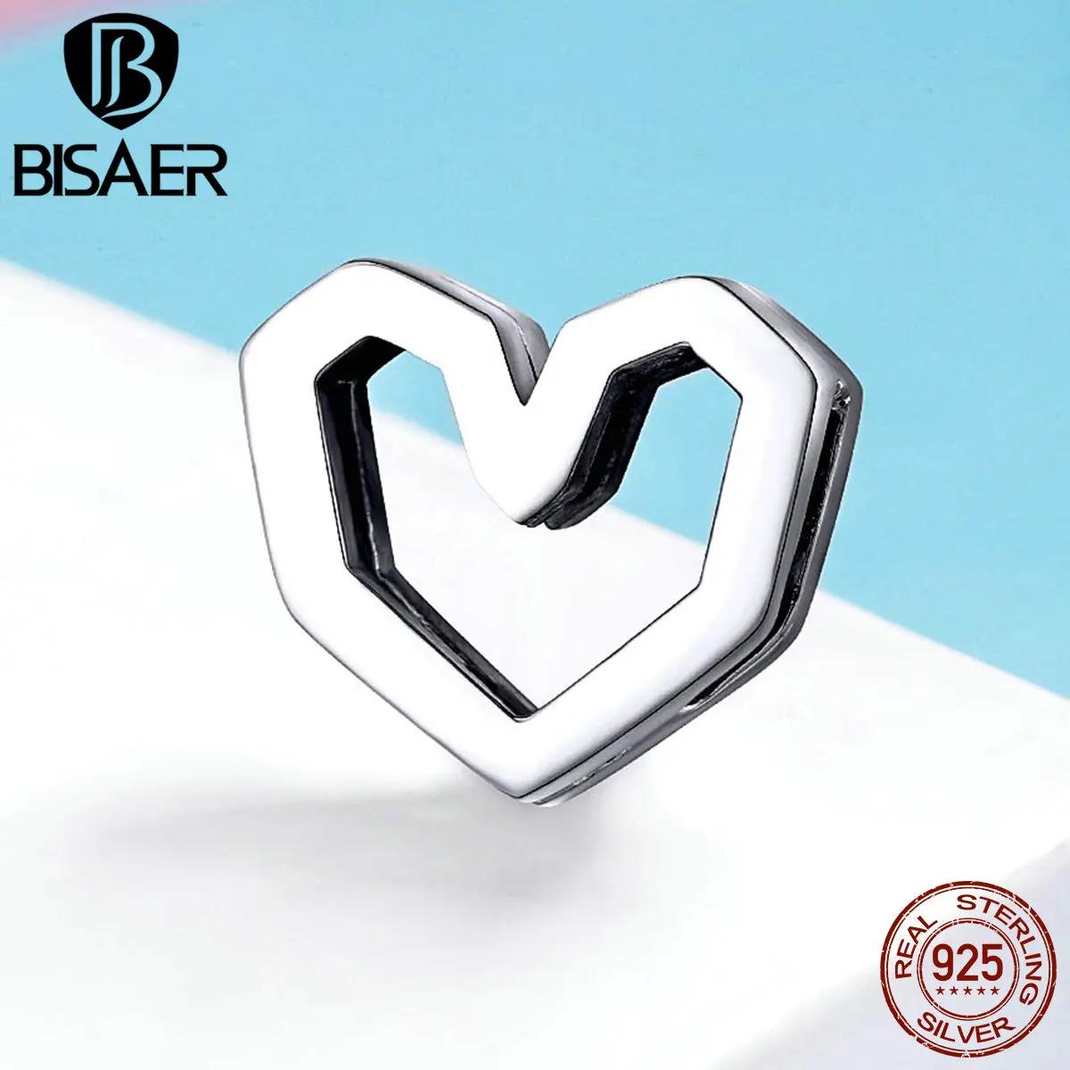 BISAER, 925 пробы, серебряные бусины в виде пчелы, сердце, золотистый цвет, насекомое, пчела, Подвески, подходят для браслетов, сделай сам, серебро, 925, ювелирные изделия, аксессуары