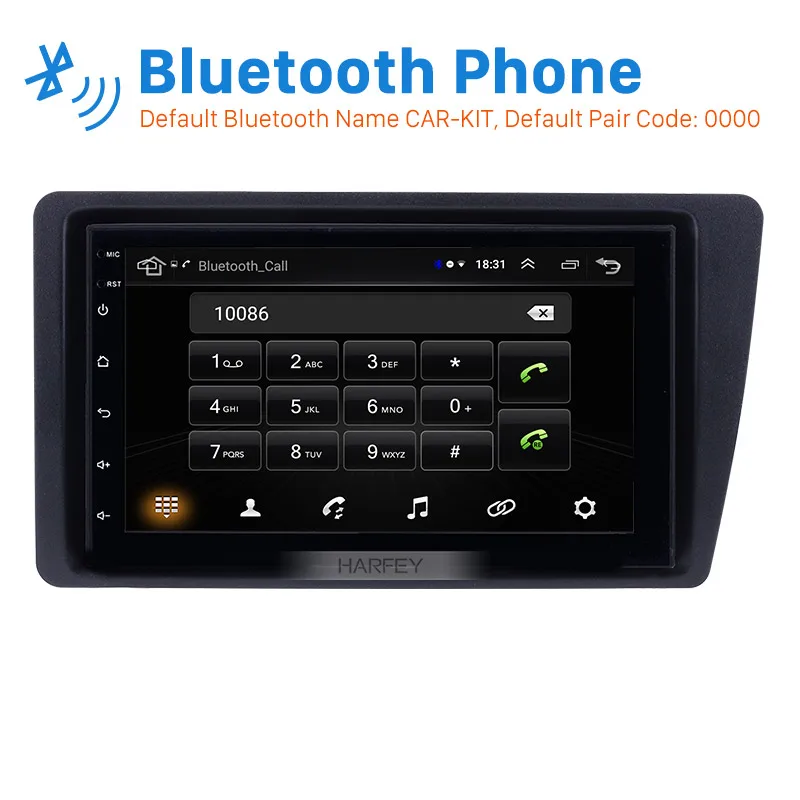 Harfey автомобиль радио головное устройство плеер Android 8,1 для Honda Civic 2001-2005 левый руль gps навигация Поддержка Зеркало Ссылка SWC