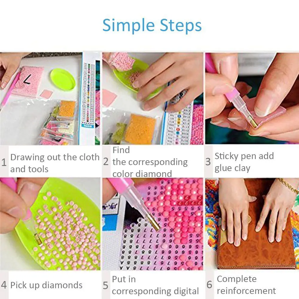 

20 Pieces Diamond Painting Tools 5D DIY Diamond Painting Accessories Diamond Cross Kits with 28 Slots Diamond Embroidery Box f
