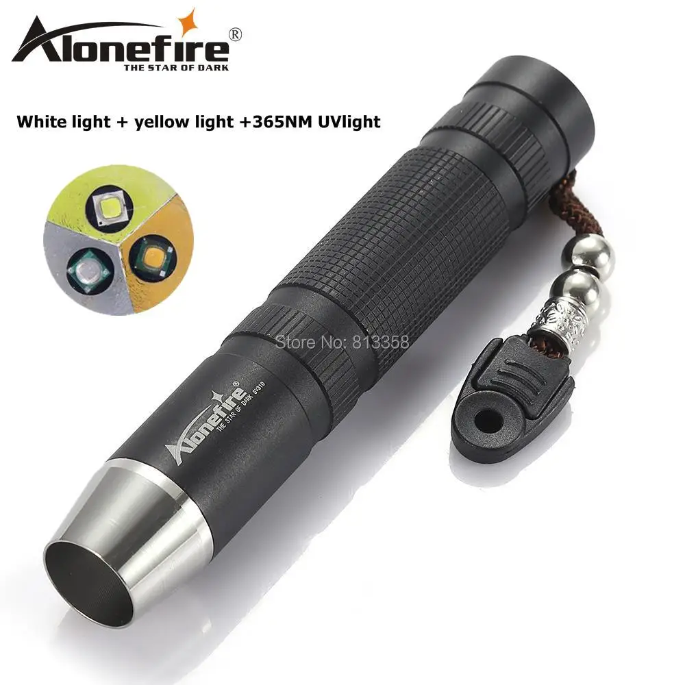 Светодиодный фонарь AloneFire SV310 5 Вт CREE белый УФ желтый светодиодный светильник