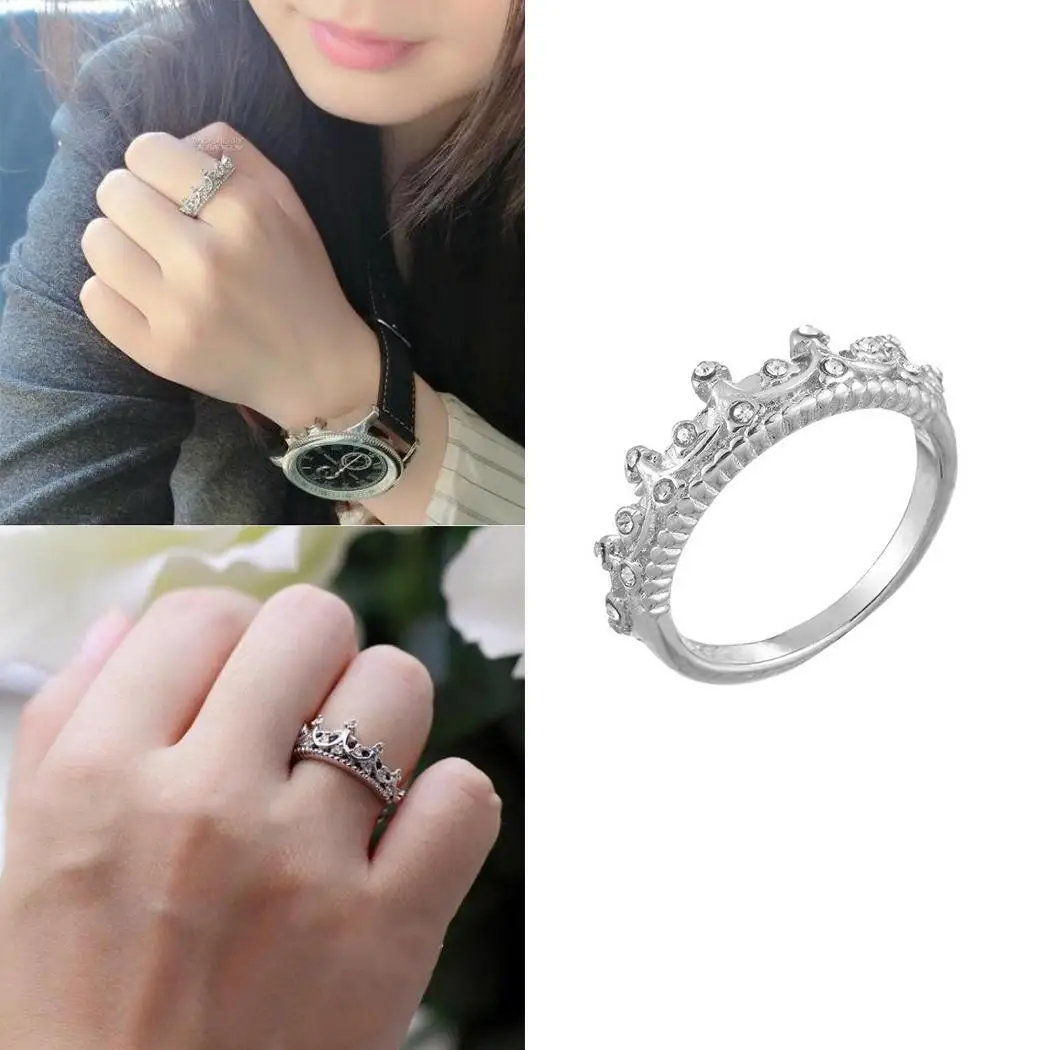 Серебро 0 1 см 83 дюйма Корона 79 дюймов кольцо 2 91 горный хрусталь женская форма 87 3