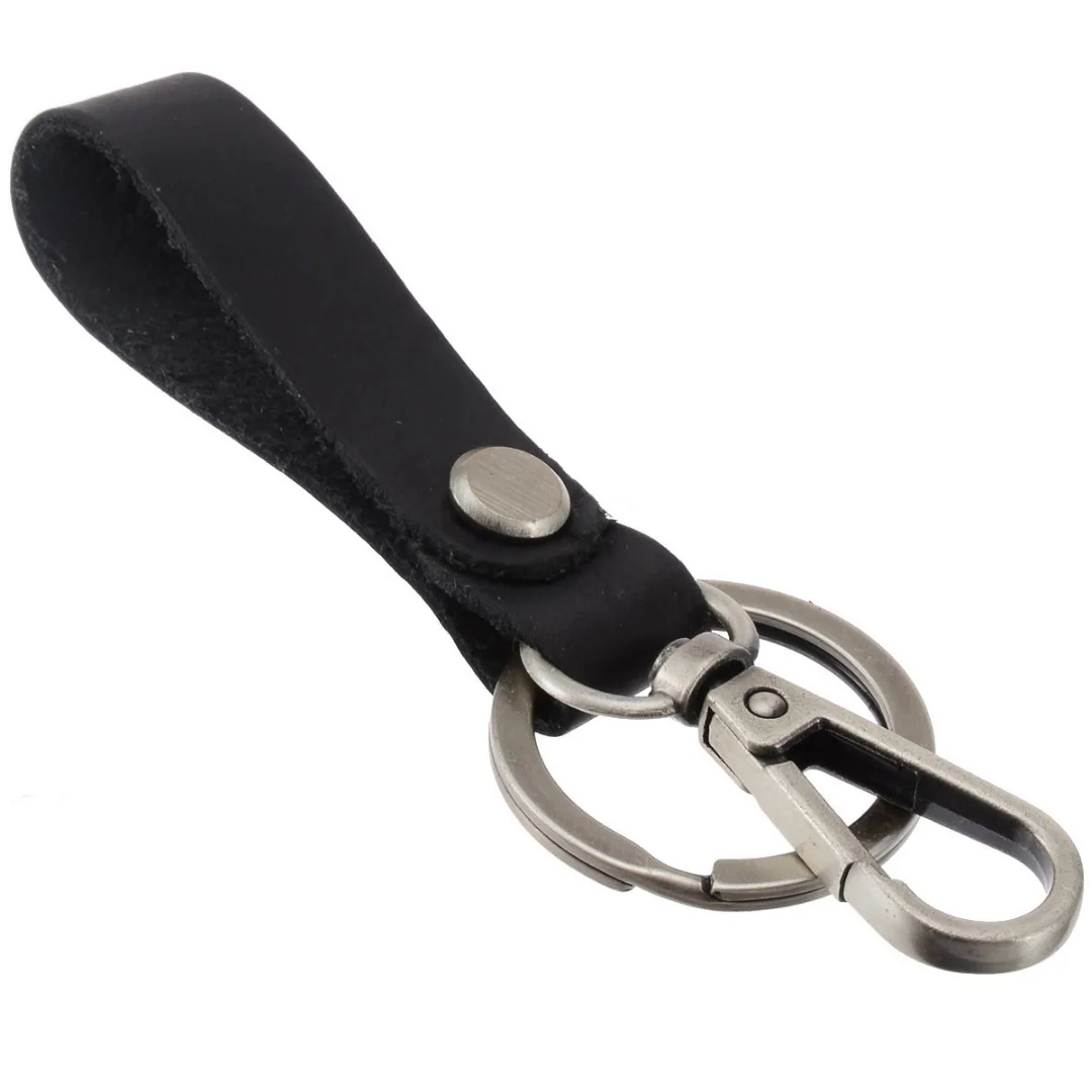 New Key Chain &amp Leather Belt Holder Ring Keychain Keyring Keyfob Detachable Brown / Black For Women Men Gifts | Украшения и