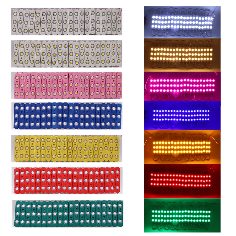 

Super Bright SMD 5054 LED Module Strip Advertisement Design Brighter 5050 LED Module Lights 3 LED Pixels DC12V Cold/Warm white