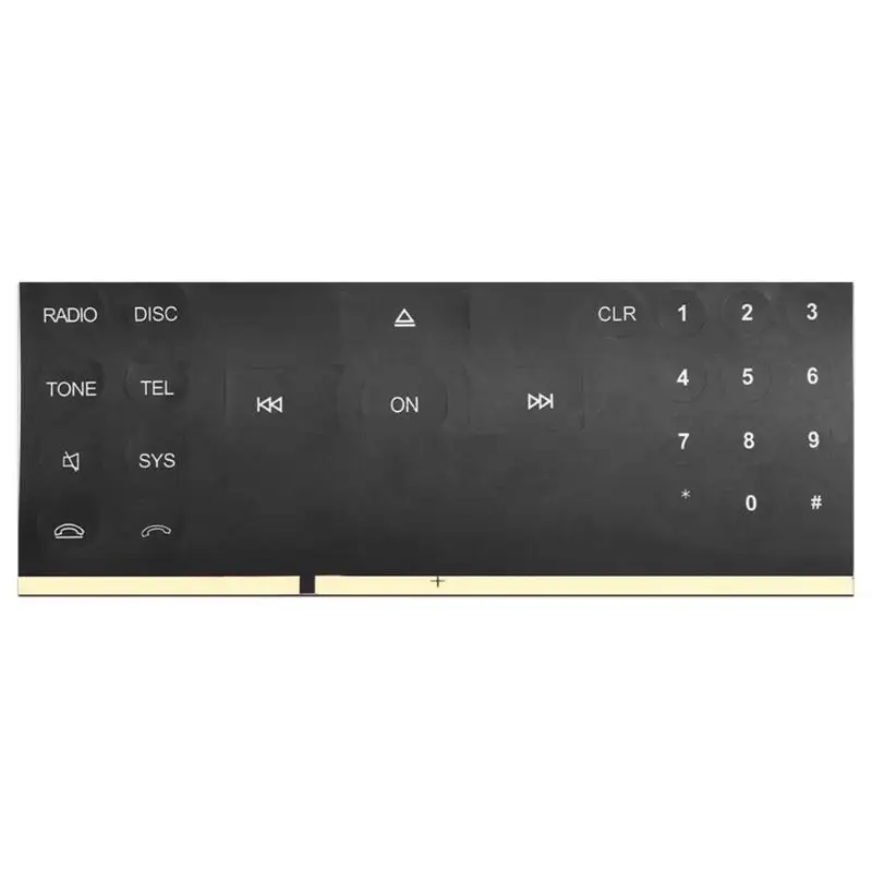 Black Plastic Radio Number Button Stickers Repair Decal Kit for C/E/GLK/W Class 2007-2014 200*50*10mm Sticker | Автомобили и