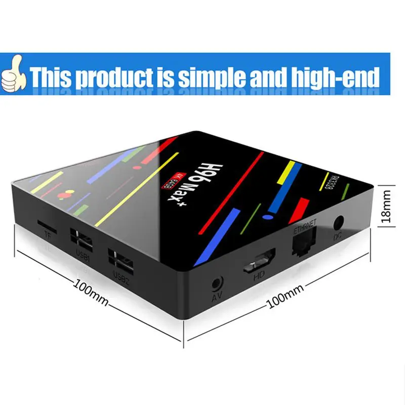 ТВ-приставка H96 Max Plus Android 8 1 Smart Set Top Box Rockchip Rk3328 4 ГБ 32 Usb3.0 H.265 4K Pk T9 Hk1 X96 (32 ГБ) |