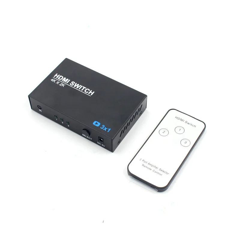 LEORY HDMI сплиттер 3 порта 4 K * 2 1080 p 5 Гбит/с коммутатор коробка 1.4a поддержка AWG 26 с ИК