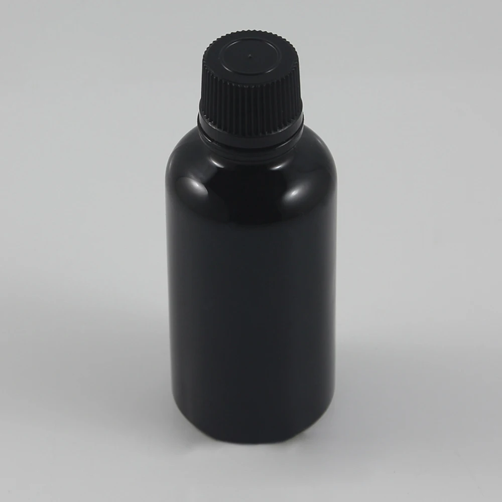 Shiny Black 50ml cosmetic dropper glass bottle cream packaging sale well |