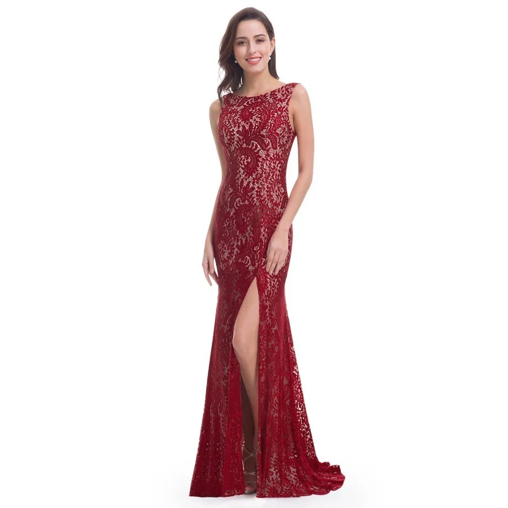 Русалка кружевное платье подружки невесты на свадьбу Ever Pretty пикантные зеленый