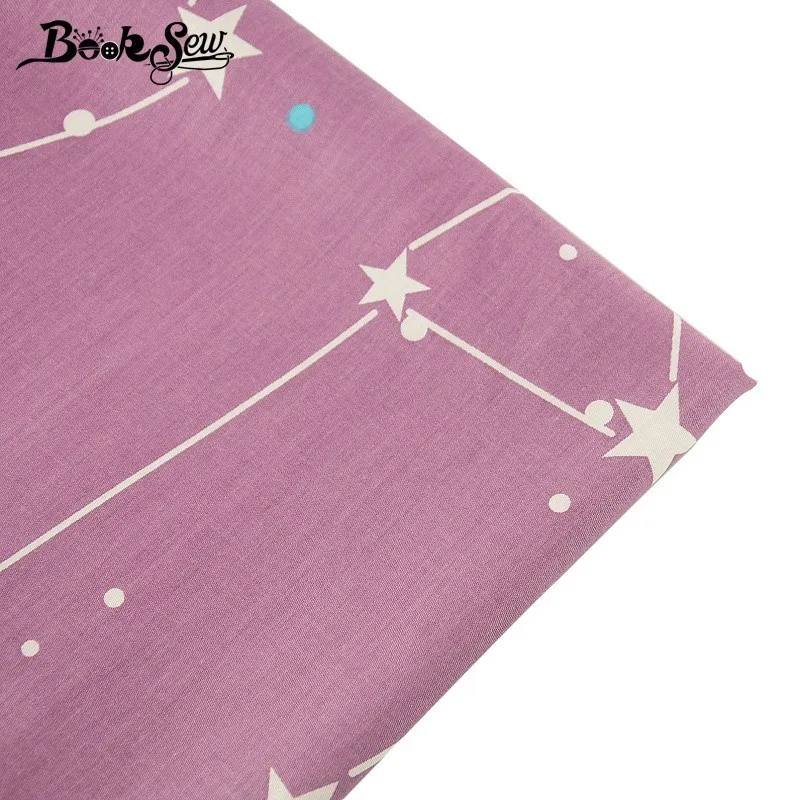 

Booksew 100% Cotton Twill Fabric North Star Design Purple Quilting Bedsheet Baby Sewing Cloth Patchwork Doll Craft