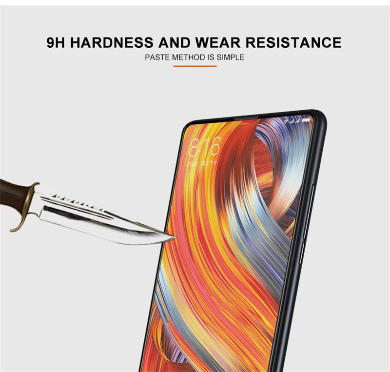 Для Xiaomi Mi Mix 2 2S Защита экрана закаленное стекло твердость 9H полное покрытие