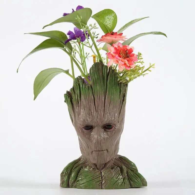 Цветочный горшок модная виниловая ручка для детского Groot растений цветочный