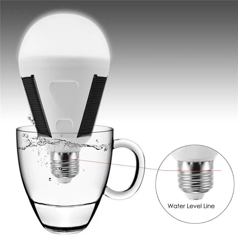 

Portable 7W E27 Solar Powered LED Bulb Light Intelligent Rechargeable Glow Supplies