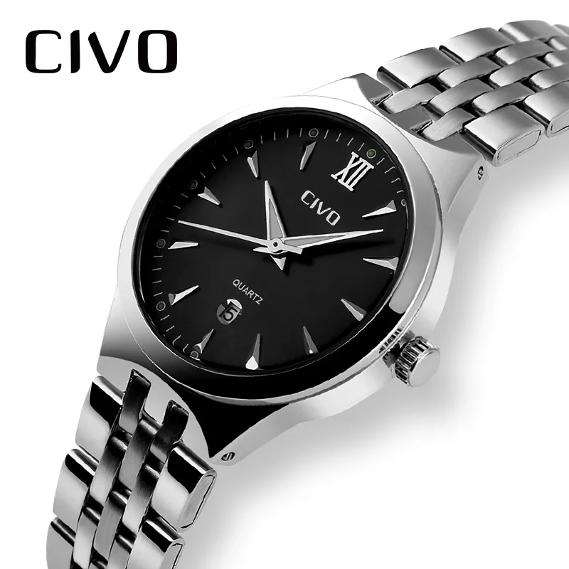 Новые модные роскошные Брендовые мужские часы CIVO деловые кварцевые из