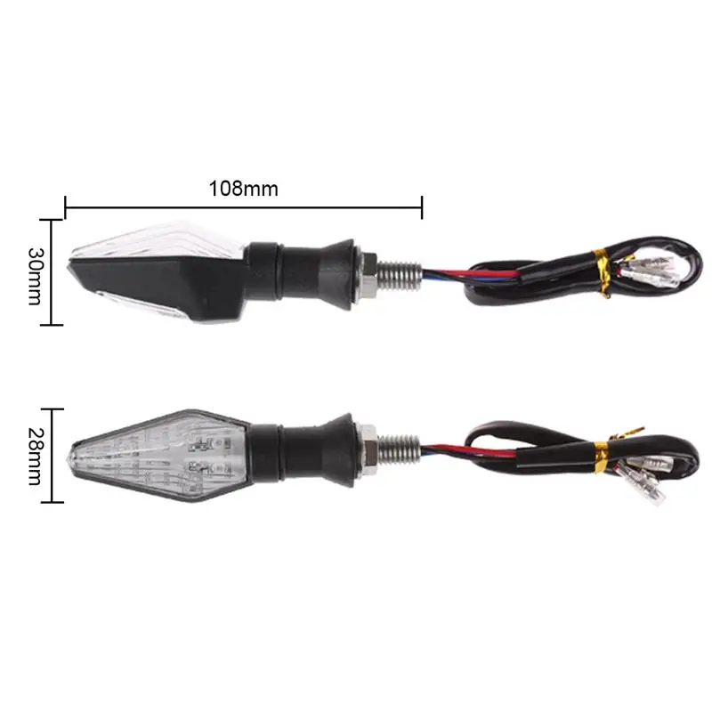 Onever 4pcs Universal Motorcycle Turn Signal Light Double-sided Lighting 12V Super Bright LED Bulbs for Motorbike Off Road |