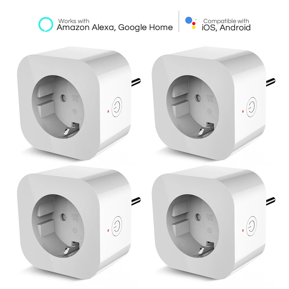 4PCS Elelight WiFi Smart Socket Remote Control Outlet Plug Electrical Wall Sockets EU Universal Electric | Обустройство дома