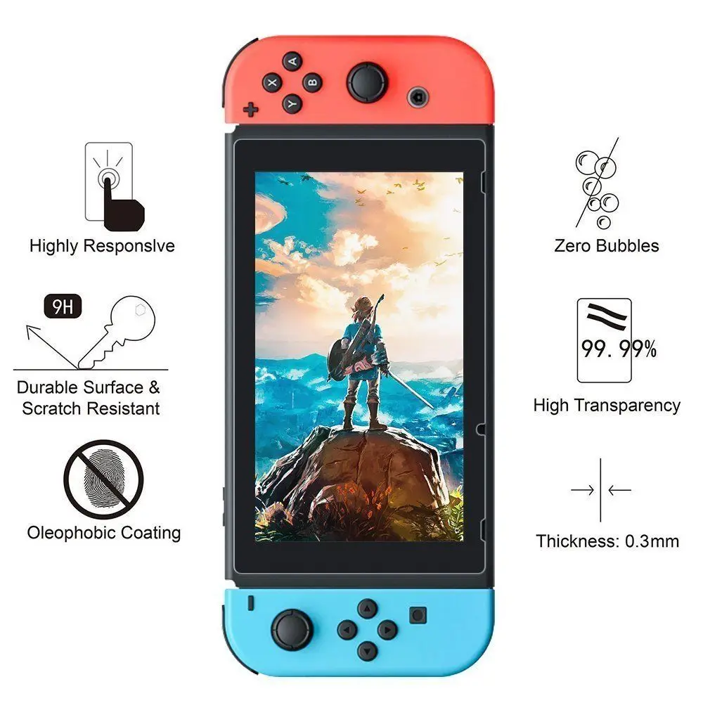 Закаленное стекло OSTENT 2 x защитная пленка для экрана консоли Nintendo Switch|Защита