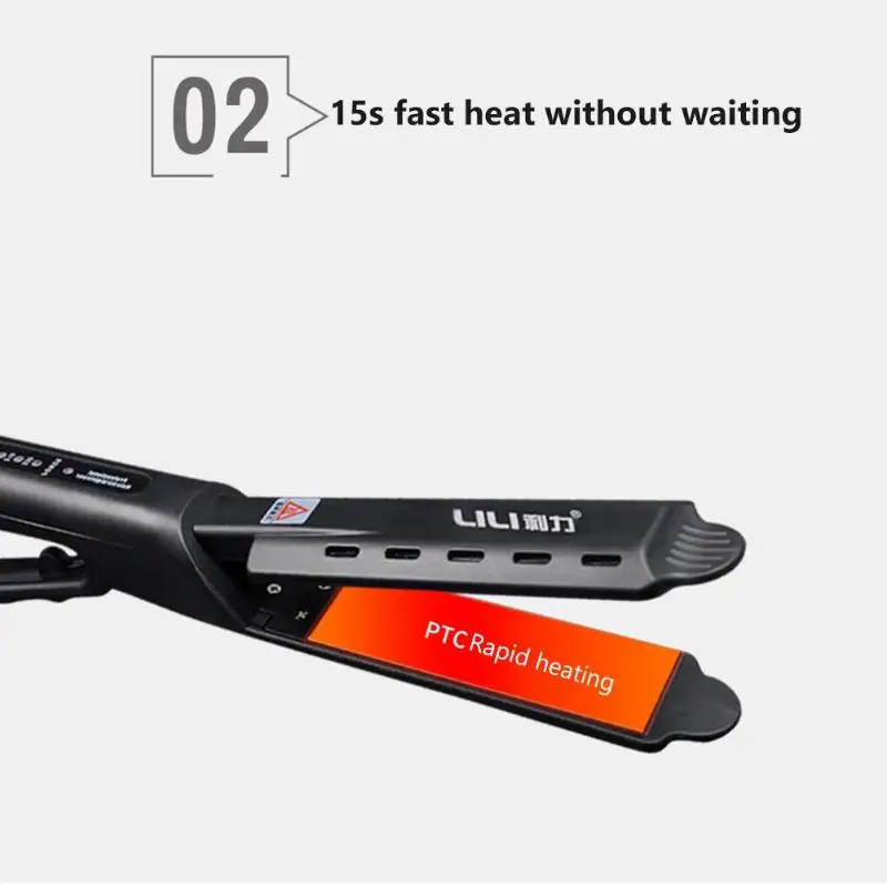 Professional Steam Hair Straightener Ceramic Vapor Flat Iron Seam Straightening Curler Steamer Styling Tool | Красота и здоровье