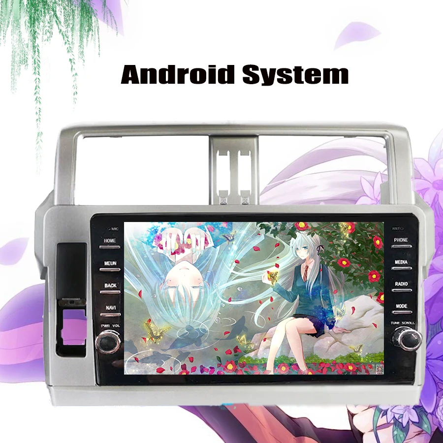 Автомагнитола на Android 10 0 для Toyota Prado 150 2014 2017 9 дюймов 2.5D восемь ядер Wi Fi Bluetooth Видео