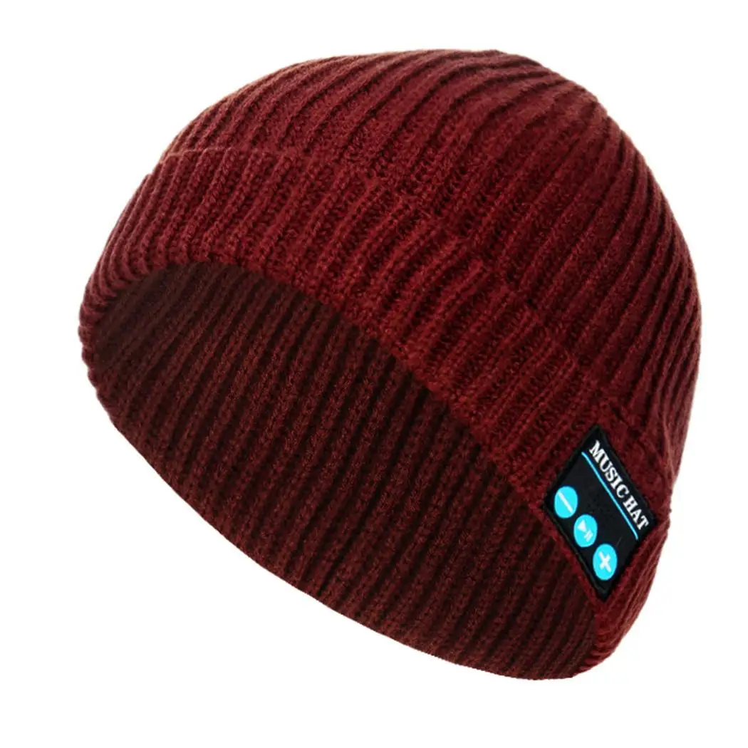 Унисекс мягкие теплые музыкальная Bluetooth шляпка трикотажные 1 м V4.2 шляпа 2 часа с 3 7