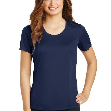 Спорт Tek LST380 дамы PosiCharge поднять совок шеи Tee True Navy Extra Large| |