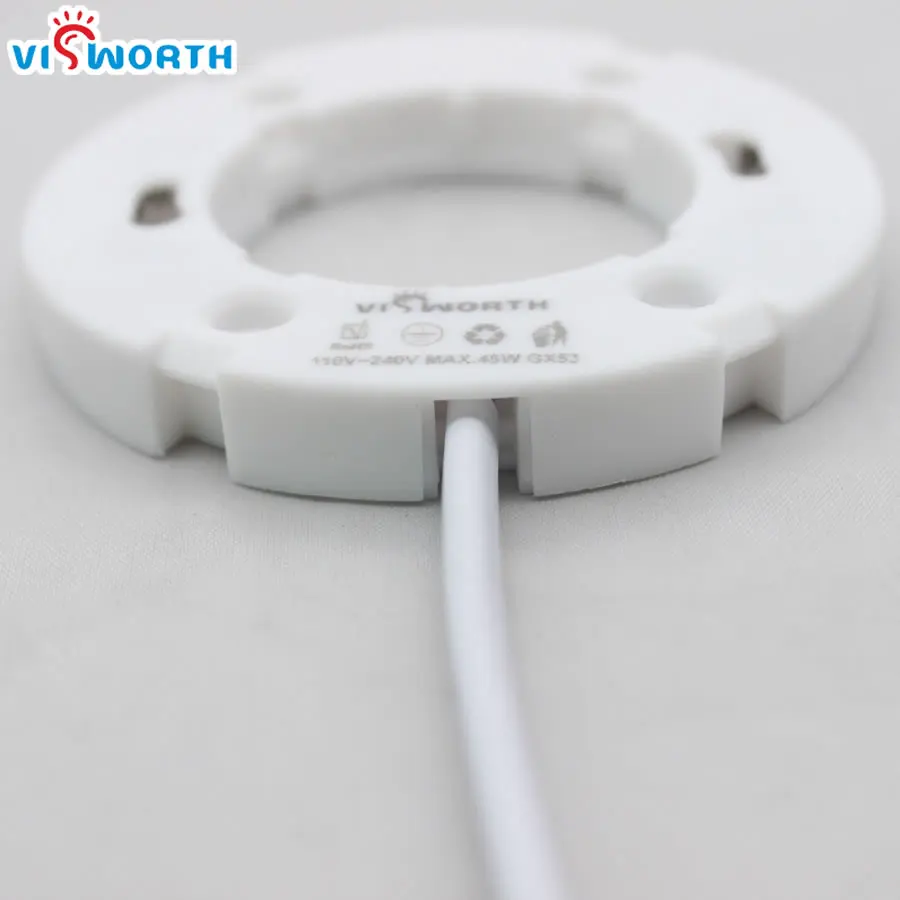 Основа VisWorth GX53 с проводом 9 5 см держатель для светодиодных фонарей g53 Круглый