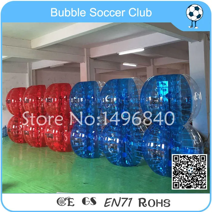 Free Shipping 10 pieces(5 pcs Red+5pcs Blue+1 Pump) 1.5m Inflatable Bubble Balls Bumper For Sale | Игрушки и хобби