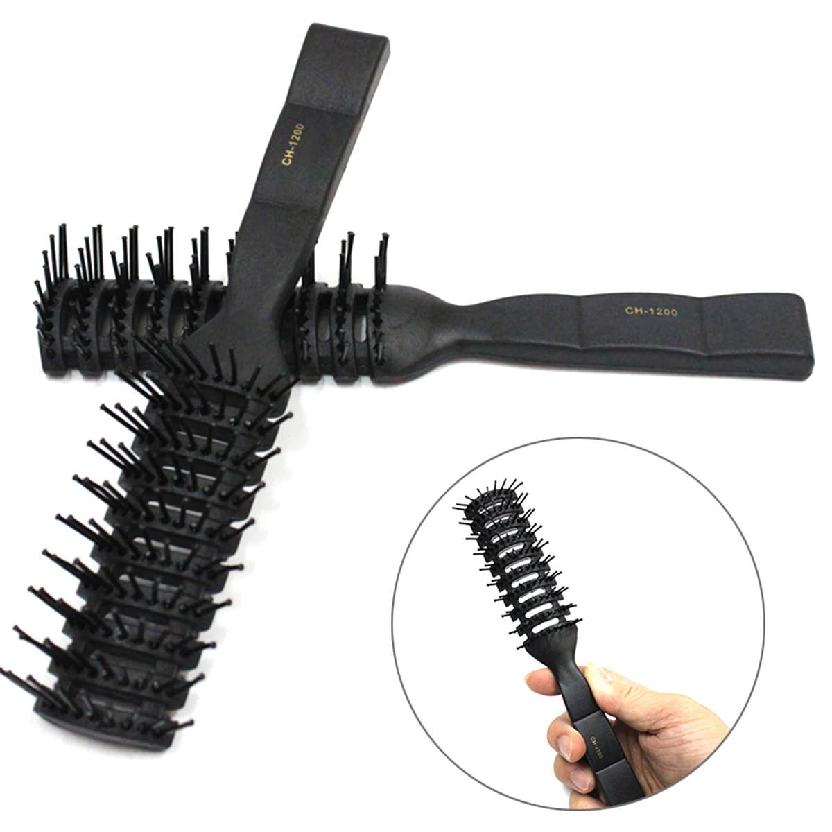 

brand new women comb hairdressing brush PP plastic scalp men massage combs hair brushes black salon hair styling accessories