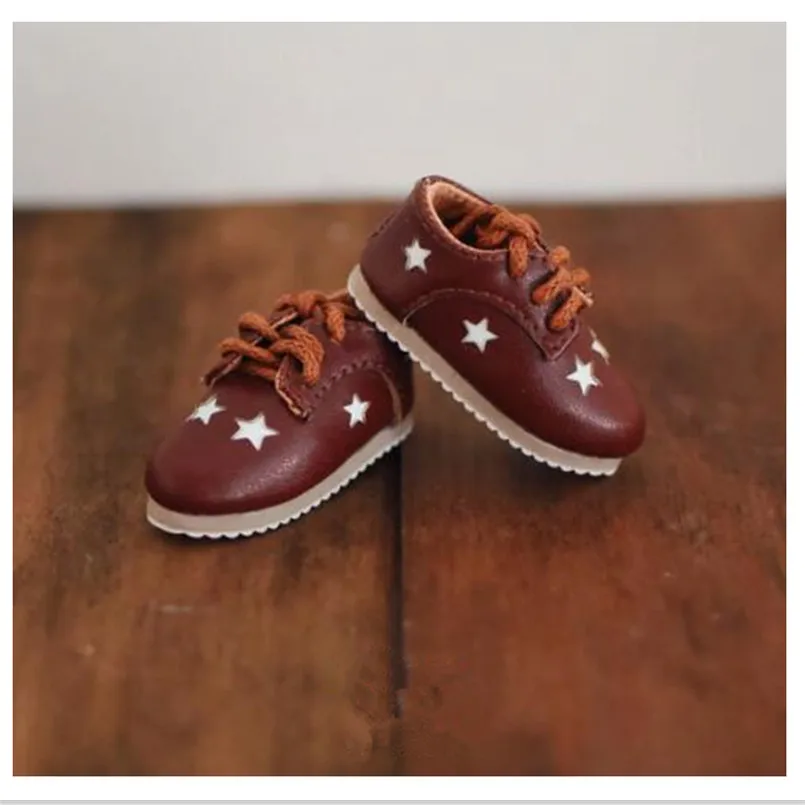 Fashion Doll Shoes 1/6 YOSD BJD for Accessories PU Leather Boots with Star Pattern | Игрушки и хобби