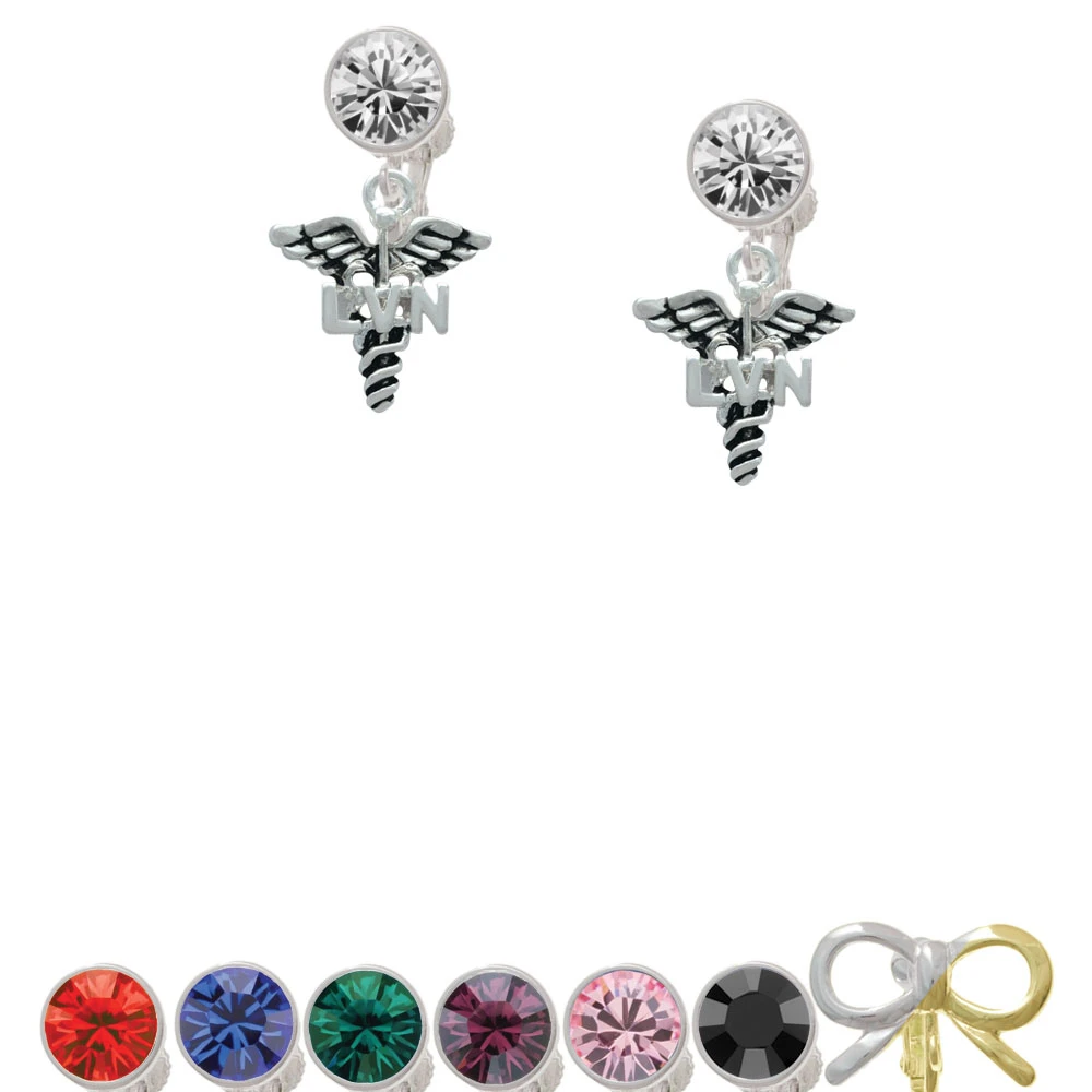 Серьги с кристаллами Caduceus LVN|Серьги-клипсы| |