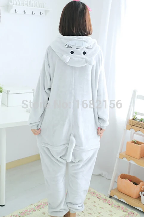 Кигуруми Новые Зимние Животные Тоторо пижамы Onesie Косплей костюмы унисекс Пижама