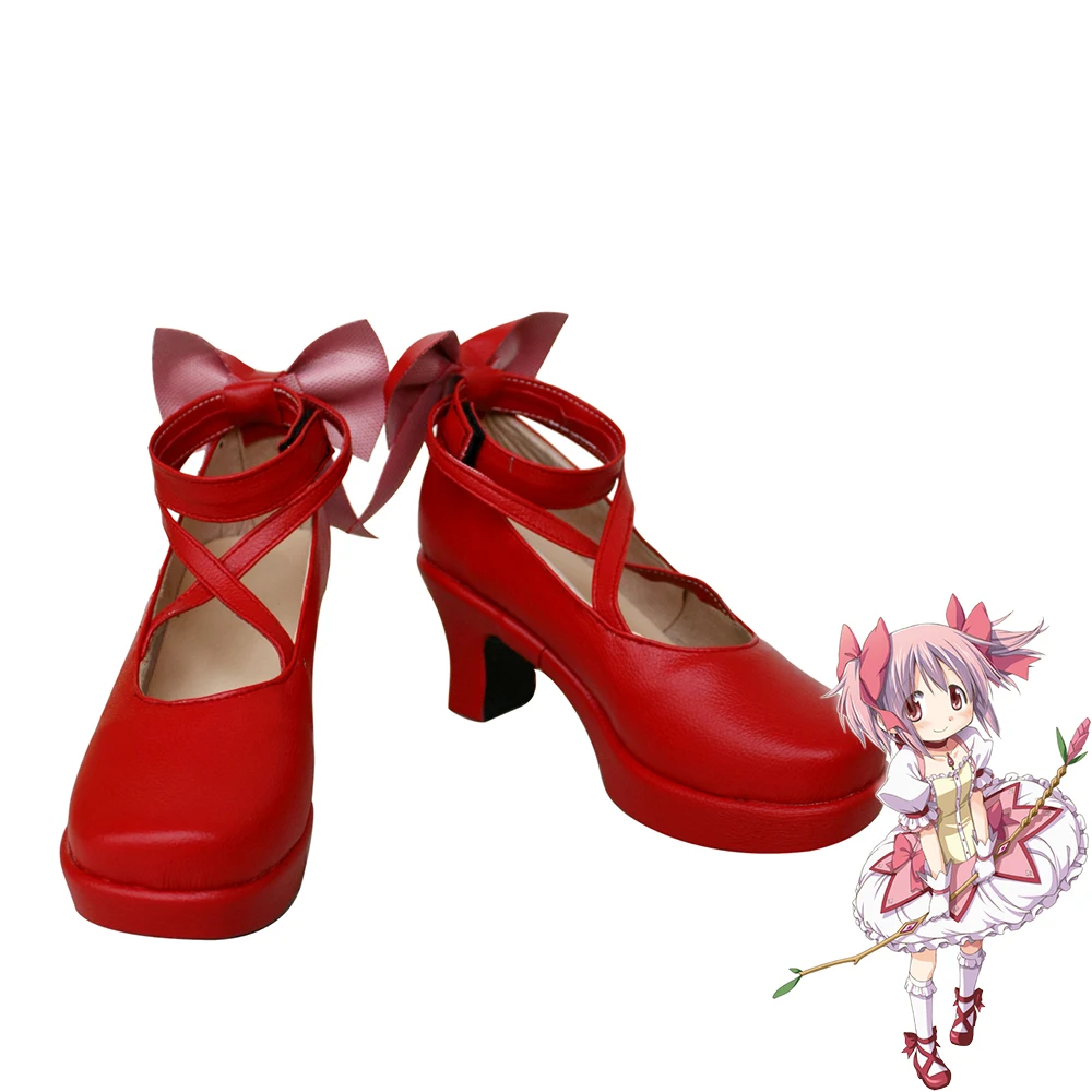 

Женские красные ботинки для костюмированной вечеринки Puella Magi Madoka Magica; Новые размеры по индивидуальному заказу