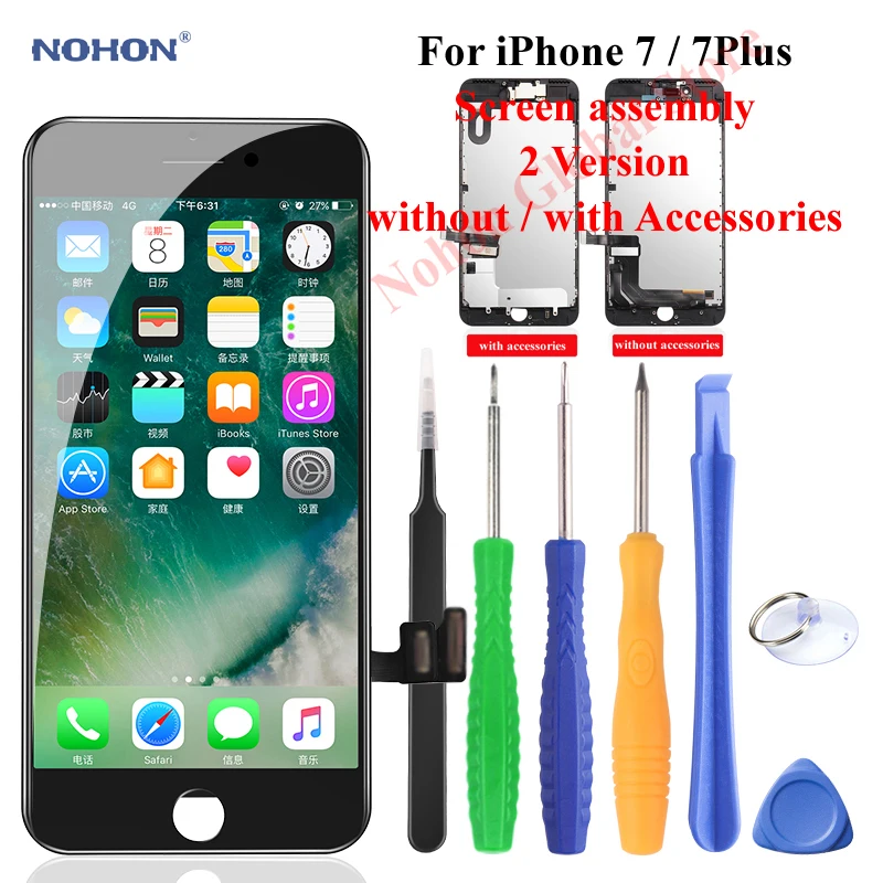 Nohon ЖК дисплей для iPhone 7 Plus HD экран с 3D сенсорным дигитайзером полная сборка