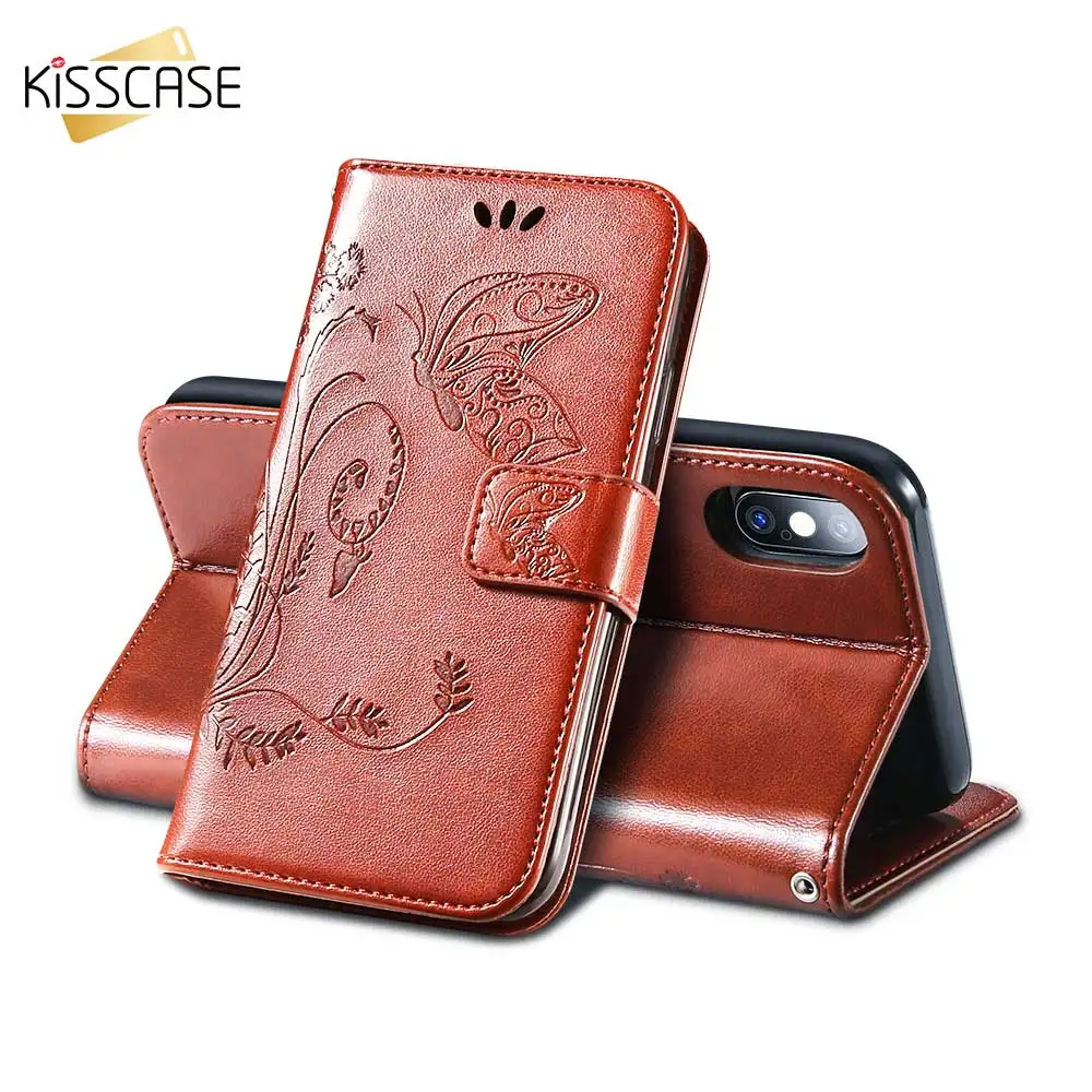 KISSCASE кожаный флип чехол для Samsung Galaxy J3 J5 J7 A3 A5 A7 2016 2017 2018 J2 Pro J4 J6 A6 A8 плюс A9 телефона