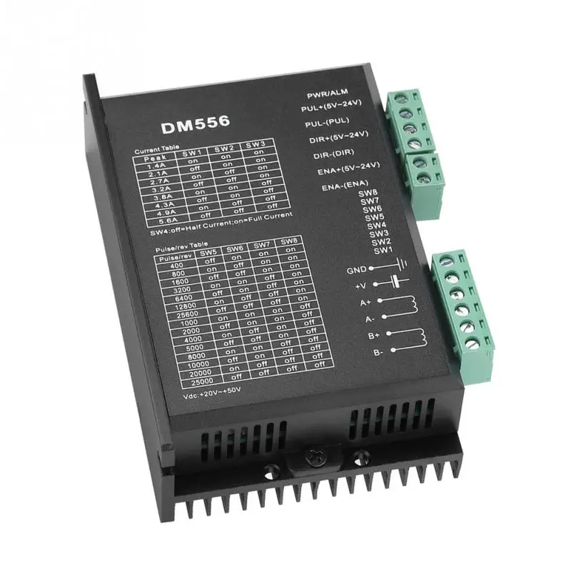 Цифровой Драйвер шагового двигателя DM556 2-фазный контроллер NEMA23 NEMA34 5 6 А для 57 86 |