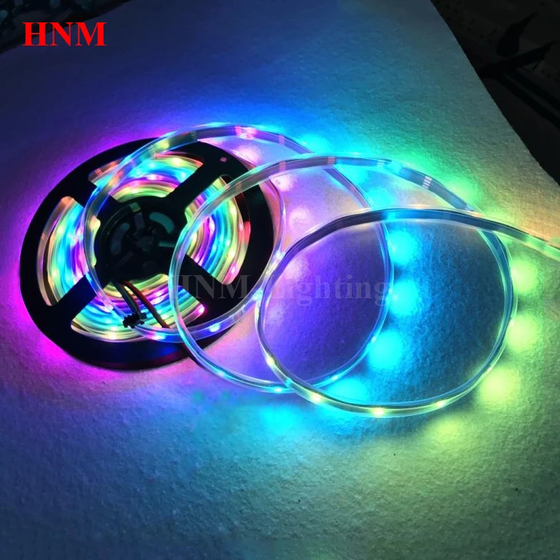 12V 5 м 30 светодиодный s/M WS2815 Цифровой пикселей RGB полосы 5050 SMD гибкие светодиодные
