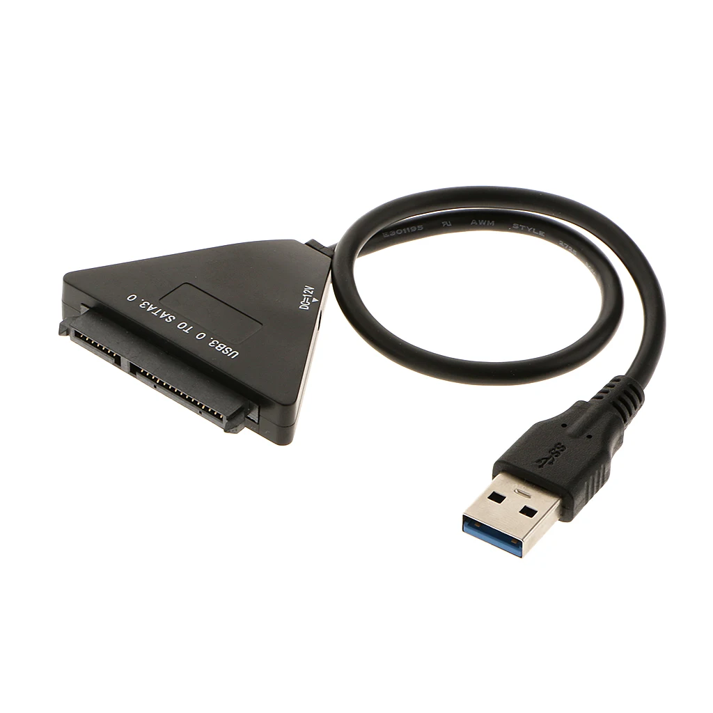 Переходный кабель USB 3 0 к 7 + 15P SATA 12 В DC HDD SSD жесткий диск конвертер | Компьютеры и