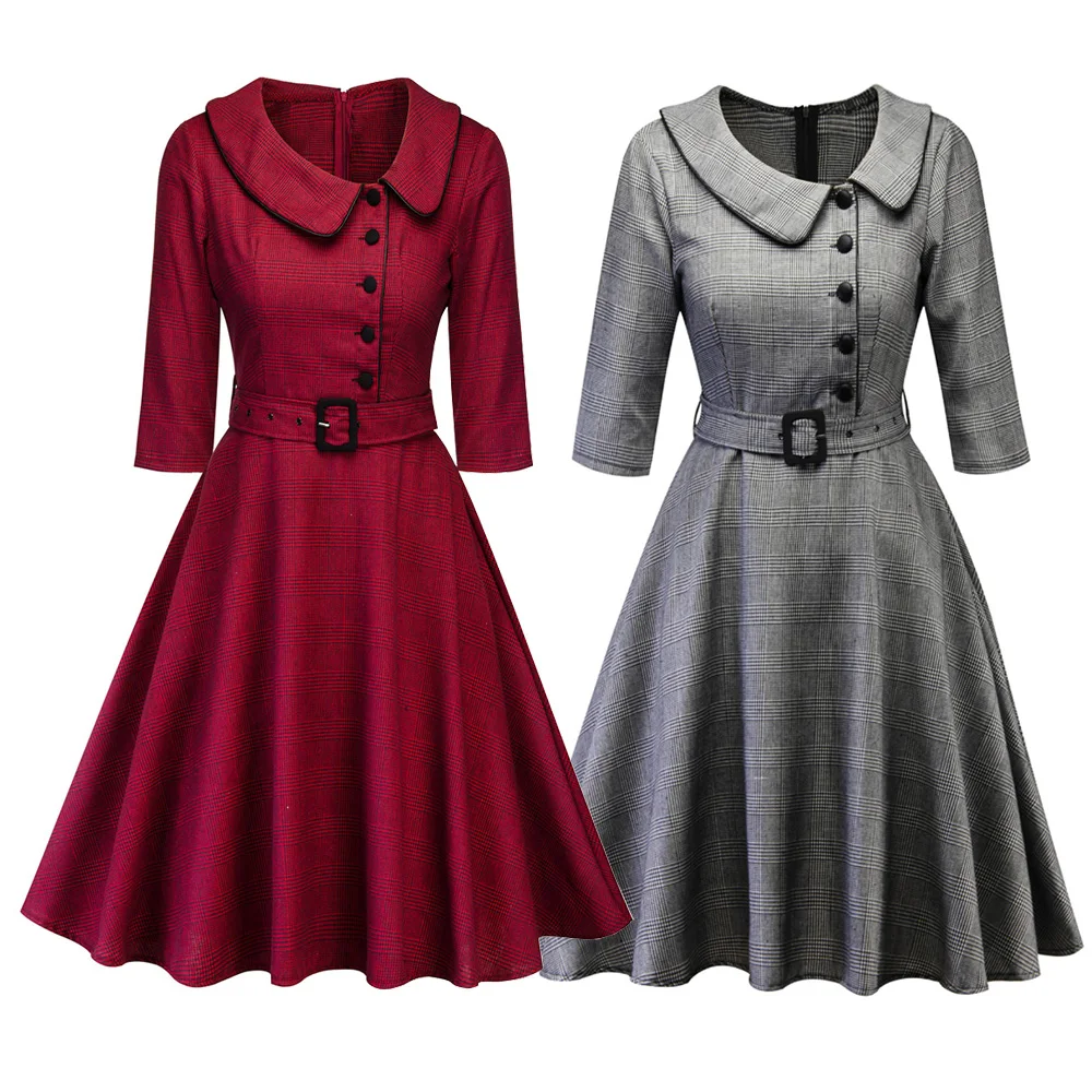 Kenancy женское элегантное весеннее красное платье для вечеринки Feminino Vestidos Audrey 1960s