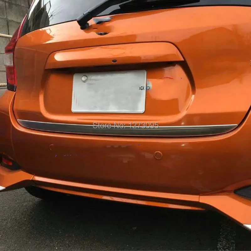 Для Nissan Note ABS Задняя Крышка багажника Крышка-дверца формовочная отделка защитная полоса Аксессуары для стайлинга автомобилей