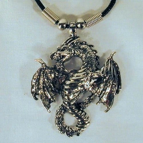 Летающий дракон ожерелье на шнурке черного цвета 18 дюймов Мужские Женские