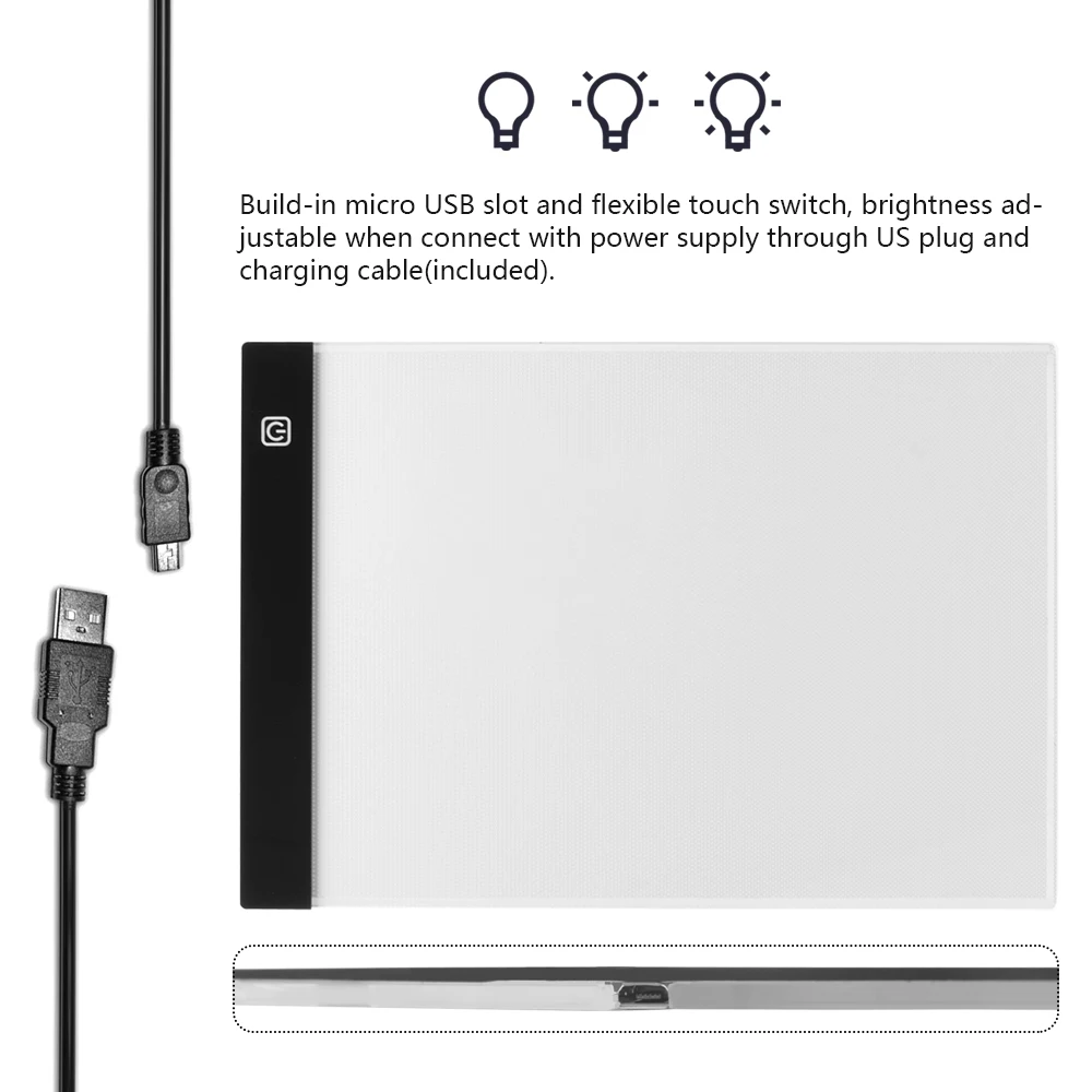Digital Graphic Tablet LED Artist Thin Art Stencil Drawing Board Light Box Tracing Writing Portable Electronic Pad | Дом и сад