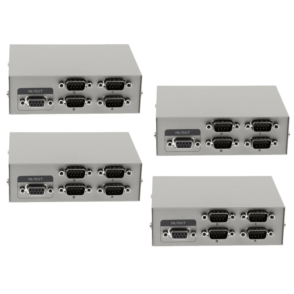 4xprinter DB9 Pin серийный коммутатор RS232 ручной 4 портовый для обмена данными|Сетевые