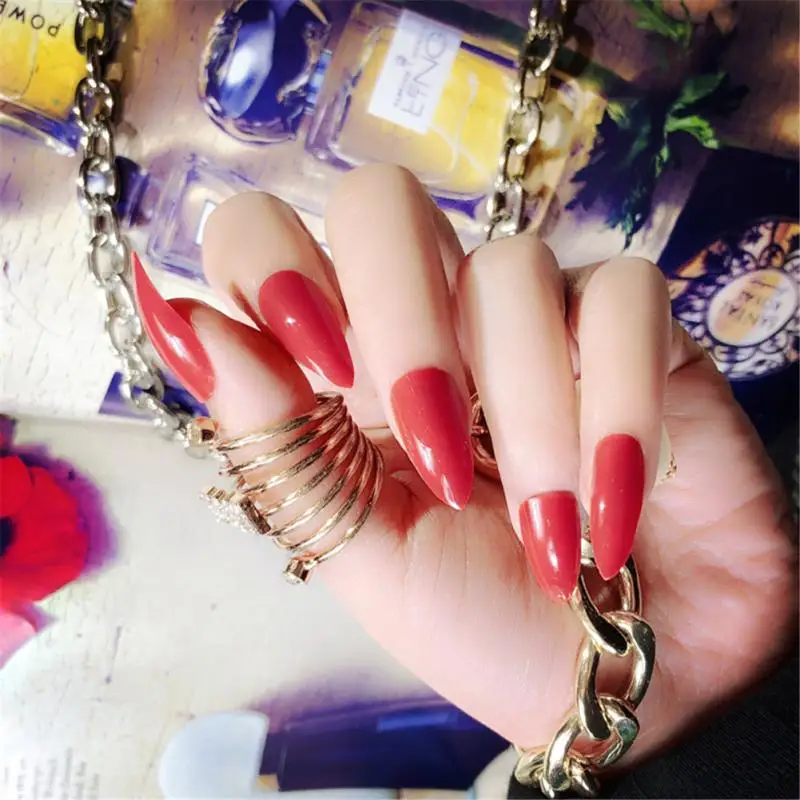 Чистый цвет матовое украшение для ногтей искусственные накладные клеевые