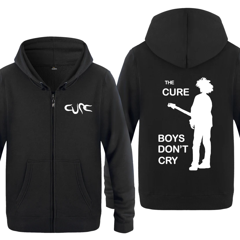 Мужские флисовые толстовки на молнии с капюшоном Don't CRY-The Cure 2018 | Мужская одежда