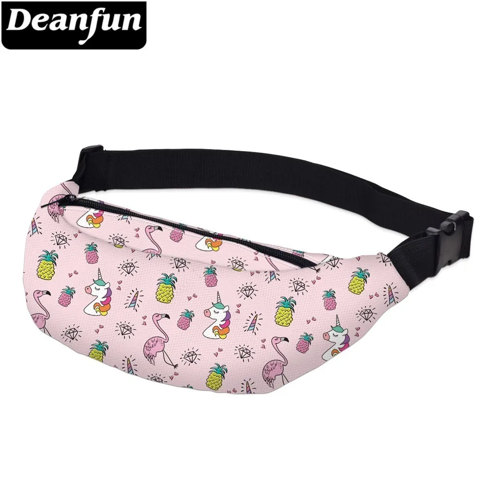 Поясная Сумка Deanfun с принтом в виде единорога водонепроницаемая милым рисунком