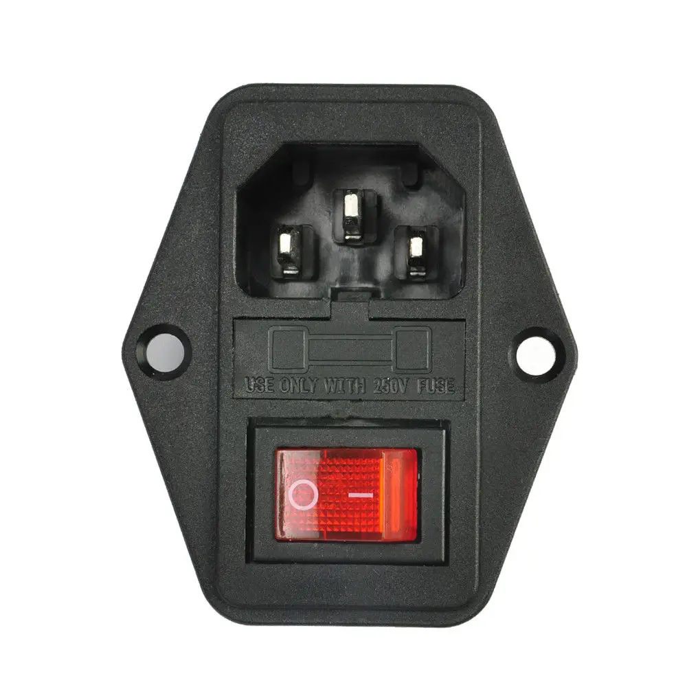 Новые 3 Pin Iec320 C14 переменного тока на входе штекер Мощность вытяжная настольная