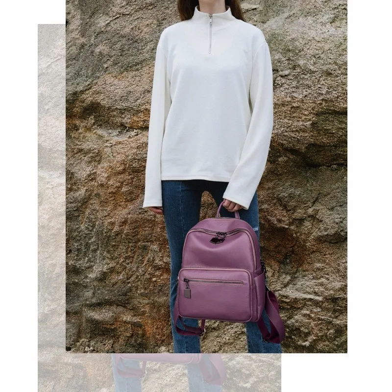 

2019 Women Leather Backpacks High Quality Sac A Dos Rucksacks For Girls School Bags Preppy Style Solid Casual Daypack Female New