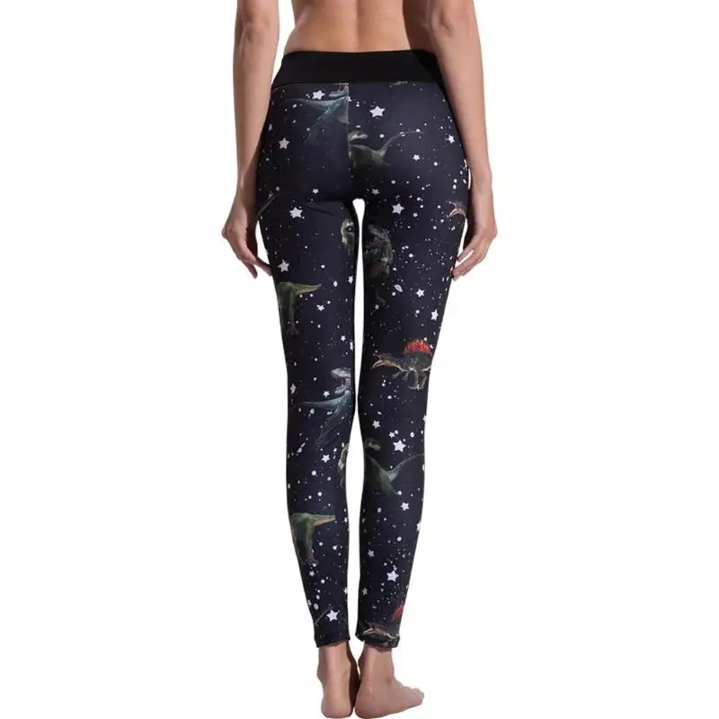 Sexy Fitness Leggings Stars Sky Print Women Yoga Pants Push Up Gym Wear | Спорт и развлечения