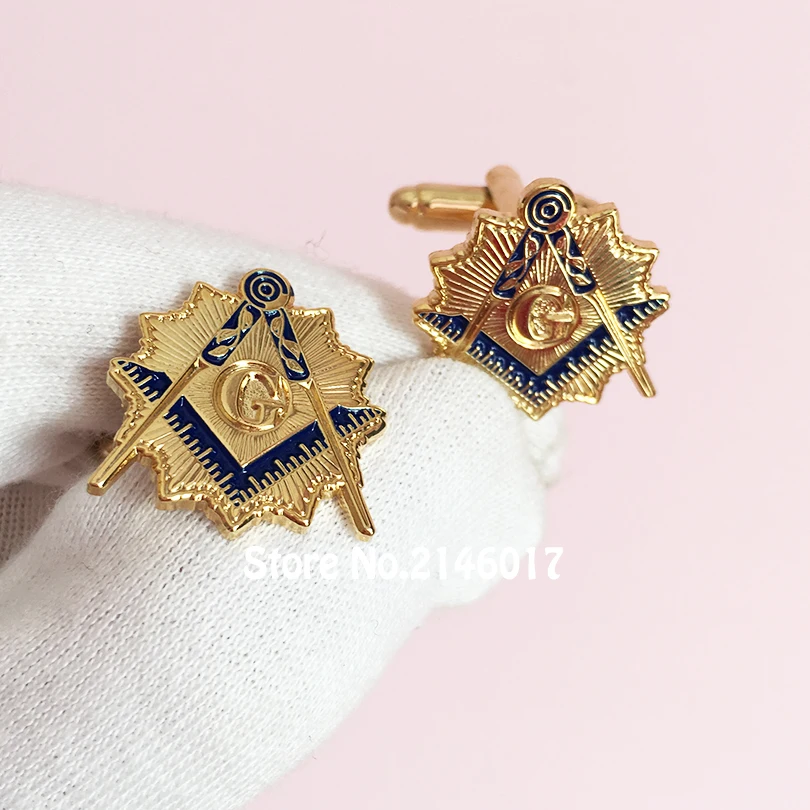 Запонки Masonic 100 пар золотистые мягкие эмалевые запонки для совместного