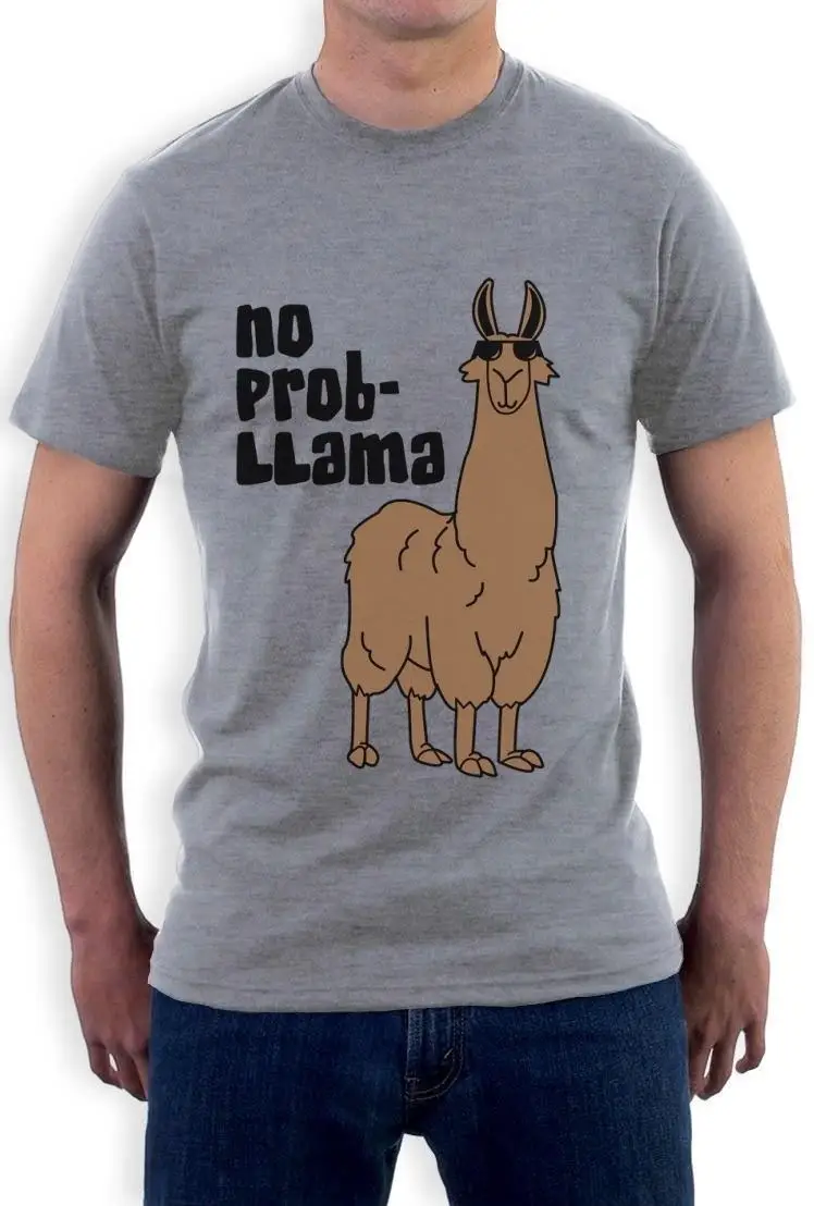 NO PROB LLAMA t shirt Ask Me about в стиле хипстер и Свэг Indie Drama Tee Повседневная футболка с