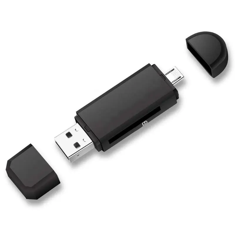 

Micro USB + USB 2 в 1 OTG кардридер универсальный высокоскоростной USB адаптер карты памяти для компьютера/Windows/ПК/Android/телефона/планшета